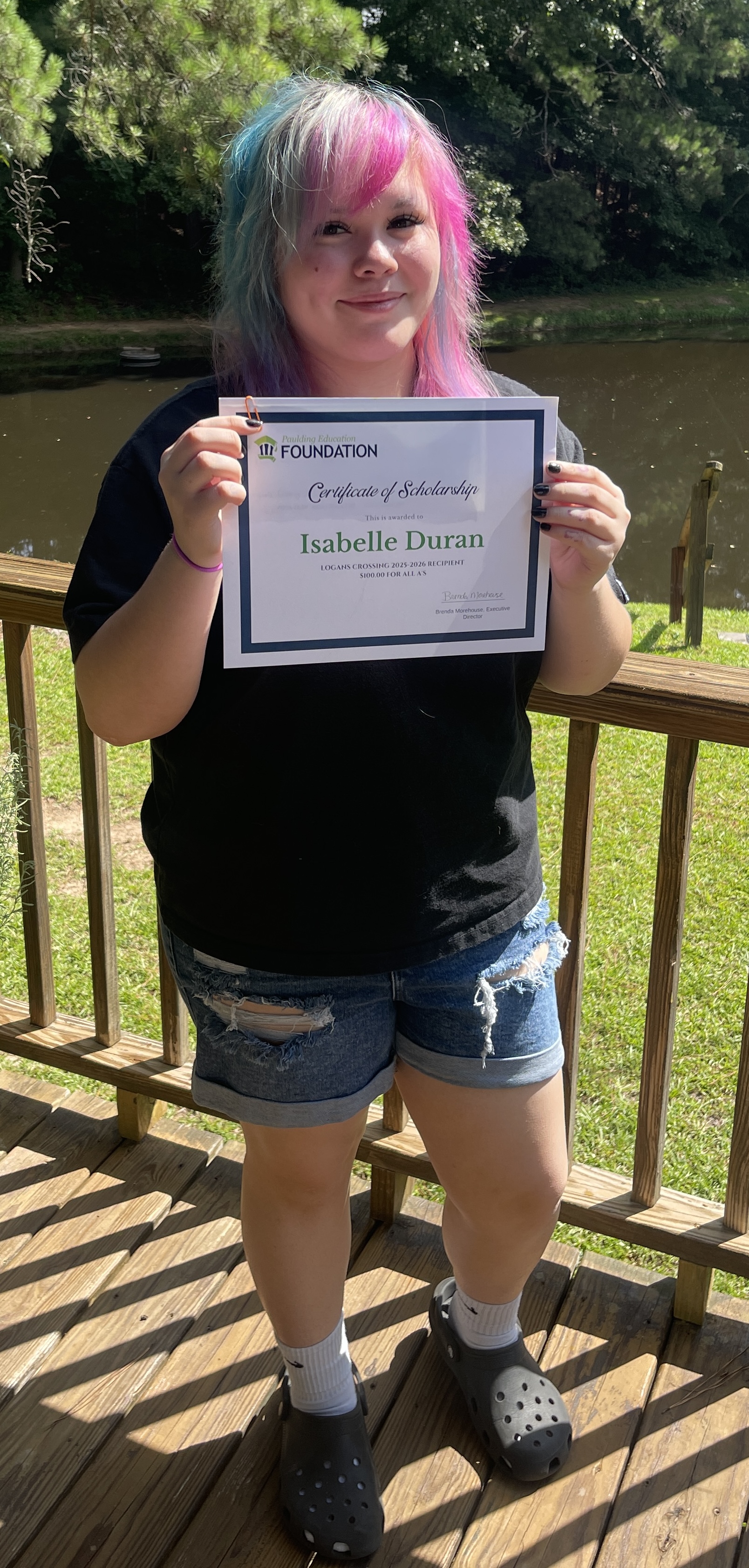 Isabelle Duran — 8th grade, $100 A/B Honor Roll